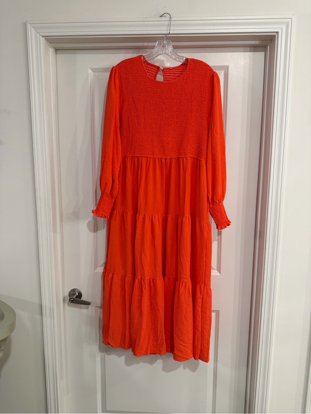 Othr Bright Orange Tiered Maxi Dress